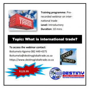 What is international trade? (pre-recorded webinar)